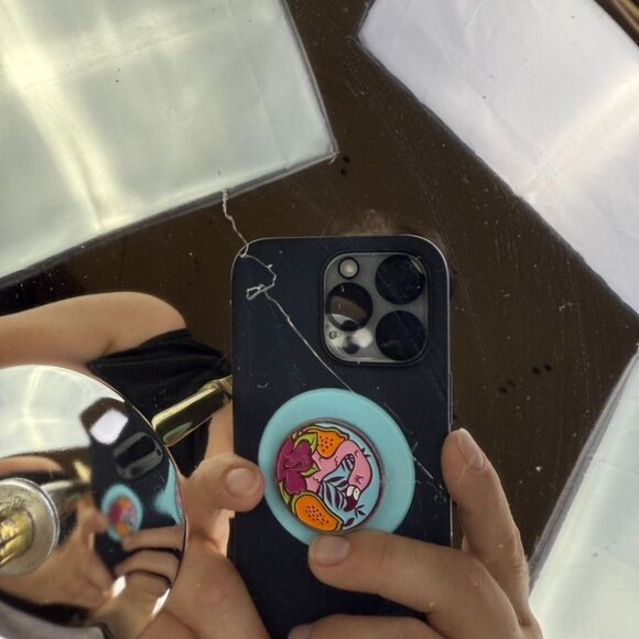 ✅Kromex Chrome & Brass Serving Tray Center handle Mid Centry style Party Event - Picture 5 of 7